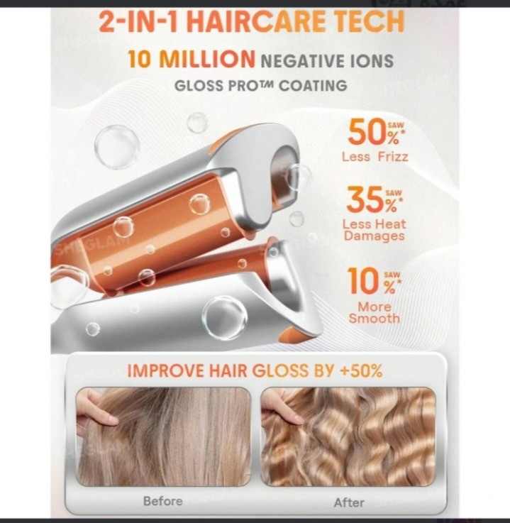 فر کننده مو ساحلی شیگلم مدلSheglam Beach Babe Hair Waver| s سایز ۲۵ میلی متر/ پرداخت اقساطی،راحت بدون چک و ضامن