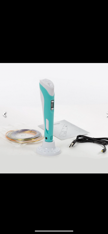 قلم طراحی سه بعدی مدل 3D pen-2-با صفحه نمایش lCD و ۳ عدد فیلامنت رنگی