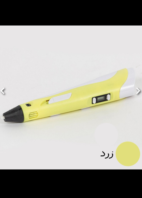 قلم طراحی سه بعدی مدل 3D pen-2-با صفحه نمایش lCD و ۳ عدد فیلامنت رنگی