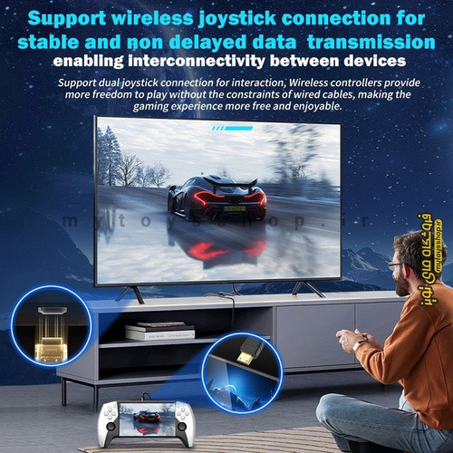 کنسول بازی دستی SF3500 Plus | صفحه نمایش 5 اینچی IPS | حافظه 2GB | خروجی FHD همراه با 2 دسته اضافه